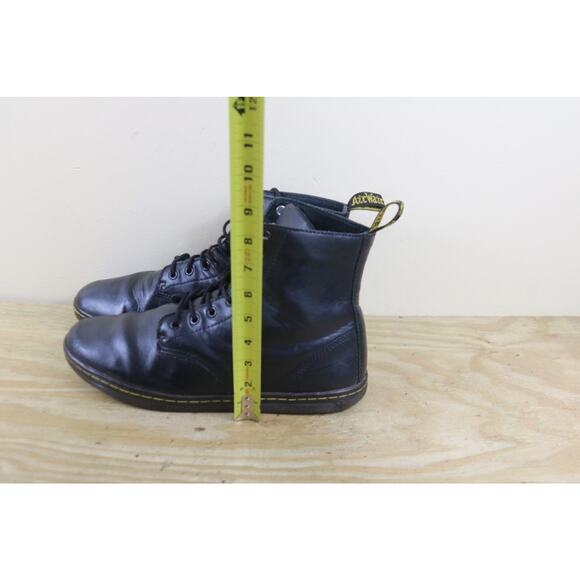 Dr Doc Martens Boots Mens 11 Black Leather Tobas Combat Shoes - Picture 9 of 14